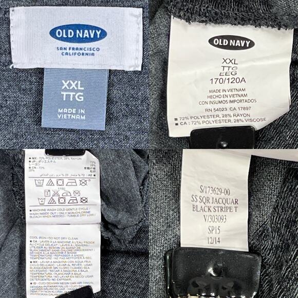 Old Navy Plus Size Crop Top Black Gray Zig Zag Stripes XXL - Picture 6 of 10